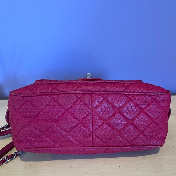 SOLD Chanel Python Quilt Flap and Zipper Medium Size Bag - Picture 7 of 11